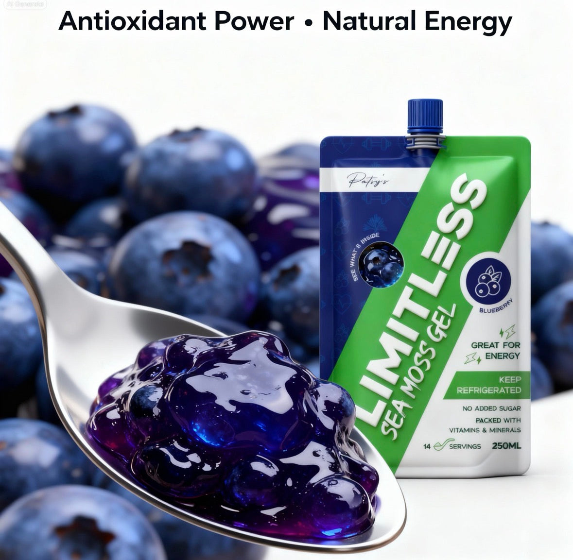 Limitless - Blueberry Sea Moss Gel 250ml