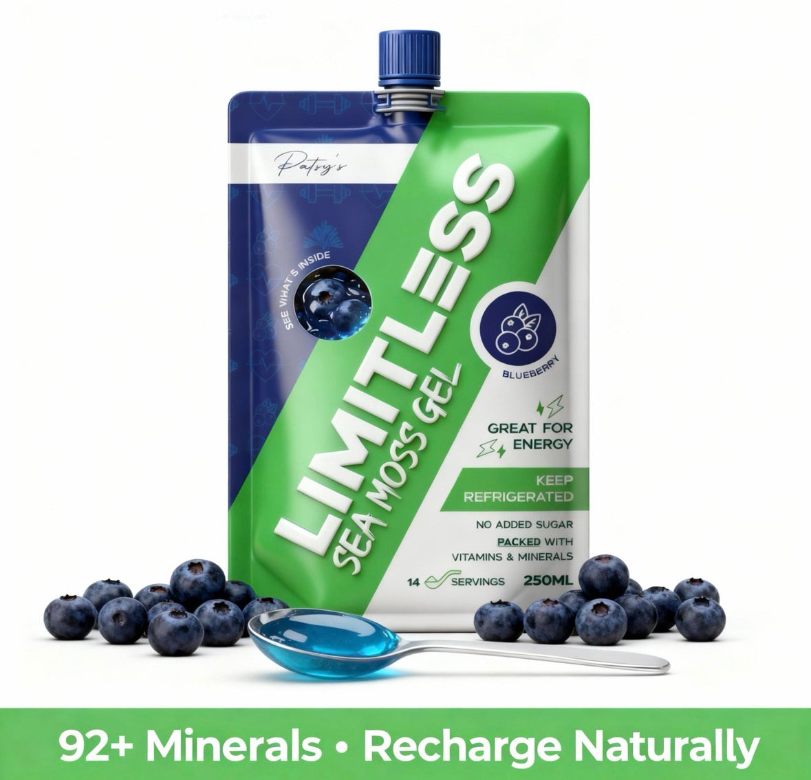 Limitless - Blueberry Sea Moss Gel 250ml